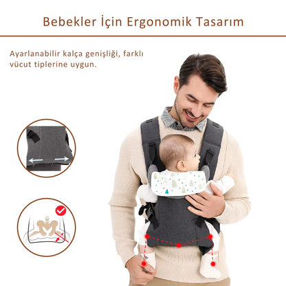 4'ü 1 Arada Ergonomik Bebek Taşıyıcı