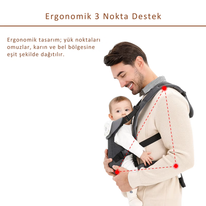 4'ü 1 Arada Ergonomik Bebek Taşıyıcı