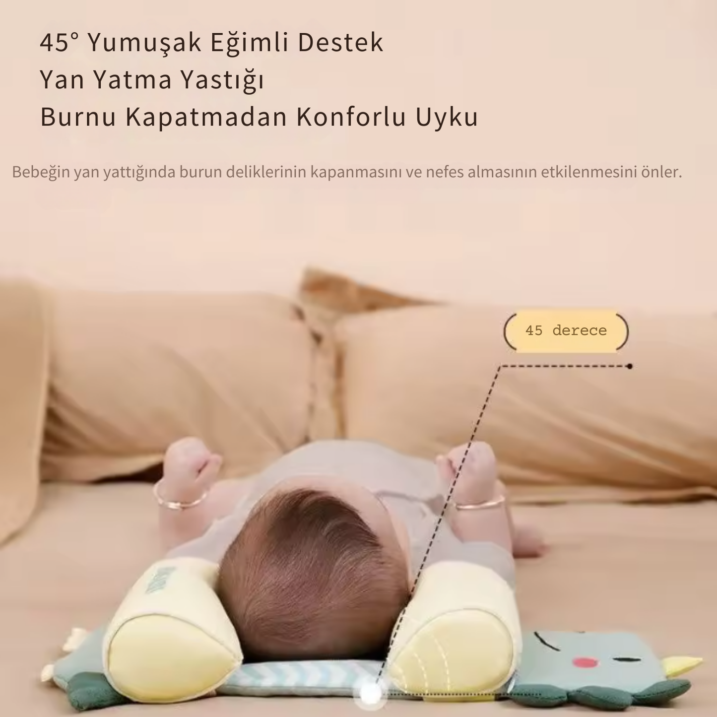 Bebek Yan Yatma Destek Yastığı